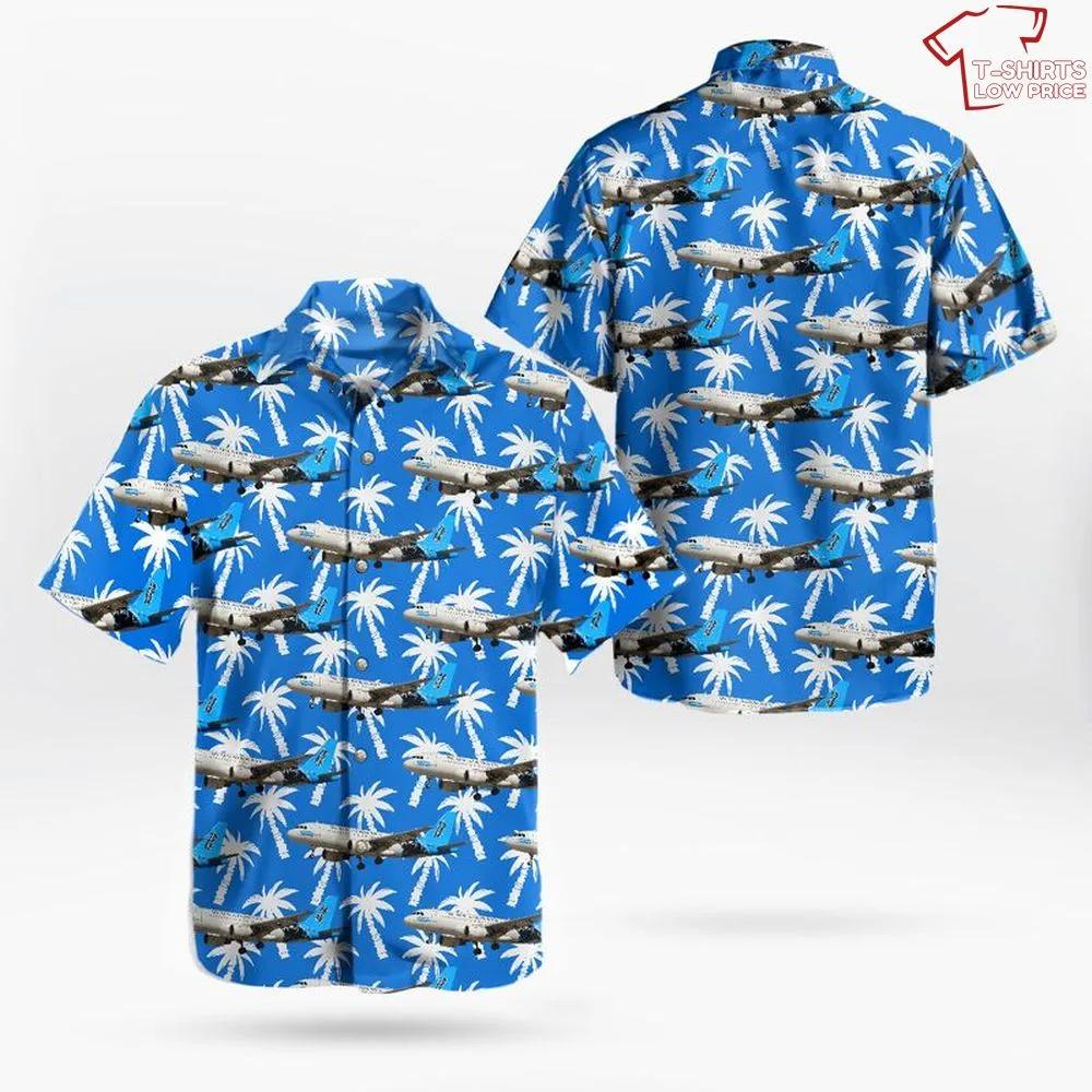 Us Airways Airbus A319-112 Carolina Panthers Livery Cheap Hawaiian Shirt